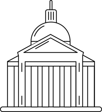 recommend clip art: Pantheon Icon In Black Outline.