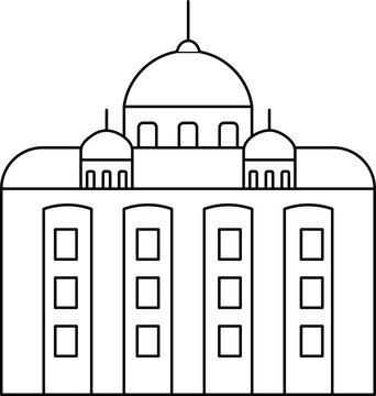 recommend clip art: St.Peter's Basilica Icon In Black Line Art.