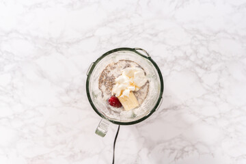 Fototapeta premium Strawberry banana smoothie