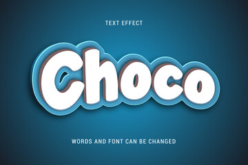 choco text effect editable eps cc