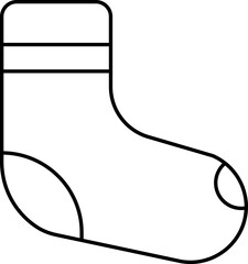 Socks Icon In Black Line Art.