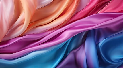 Obraz premium colorful silk background - generative ai