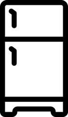 Vector Illustration of Fridge or Refrigerator Icon in Line Art.
