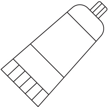 recommend clip art: Cream Or Paste Tube Icon In Black Line Art.