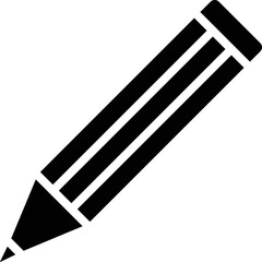 Glyph Style Pencil Icon Or Symbol.