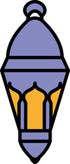 Lantern or Lamp Icon in Flat Style.