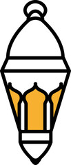 Lantern or Lamp Icon in Flat Style.