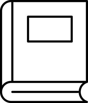recommend clip art: Book Icon In Black Line Art.