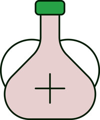 Flat Style Holy Water Icon In Pink Color.