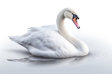 A Swan's Solitary Beauty. Generative Ai