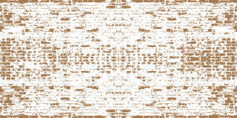 Plastered brick wall. Vintage brick wall texture isolated on a white background. Vector background