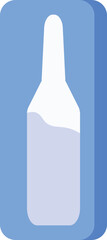 Ampoule Icon In Blue And White Color.