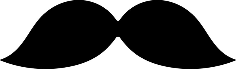 Isolated Mustache Icon In Black Color.