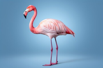 Beautiful Flamingo portrait. Generative Ai