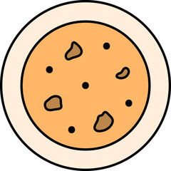 Vector Illustration of Brown and Orange Sambar.