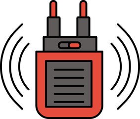 Repellent Plug Grey and Orange Icon.