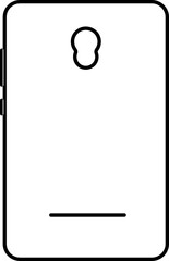 Black Outline Phone Case Icon.