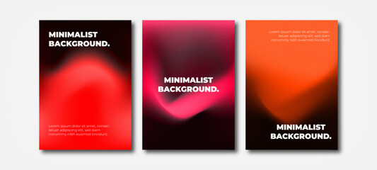 Set of covers design templates with vibrant gradient background. Trendy modern design. Applicable for placards, banners, flyers, presentations, covers and reports. Vector illustration.