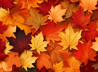 Naklejka na ściany i meble Unveil the Beauty of Fall: Seamless Background Designs
