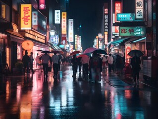chinese city at night