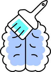 Flat Style Mind Clean Blue And White.