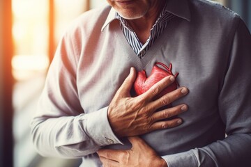 Heart Attack Alert Recognizing Chest Pain. Generative AI.