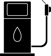 Fuel Pump Icon In Black And White Color.