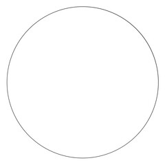 Circle shape thin line illustration