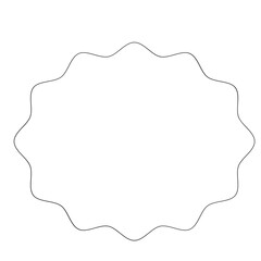 Abstract shape thin line illustration