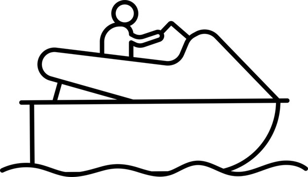 recommend clip art: Jet Ski Icon In Thin Line Art.
