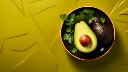 Delicious fresh avocado. Healthy food. Generative AI