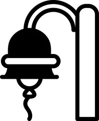 Black And White Ship Bell Icon Or Symbol.