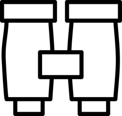 Fototapeta premium Linear Style Binocular Icon Or Symbol.