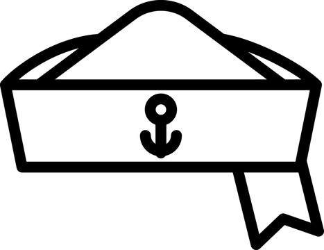 recommend clip art: Black Thin Line Sailor Cap Icon Or Symbol.