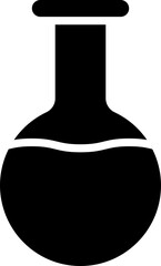 Round Bottom Flask Icon In Glyph Style.