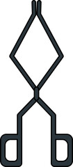 Crucible Tongs Icon Or Symbol In Gray Color.