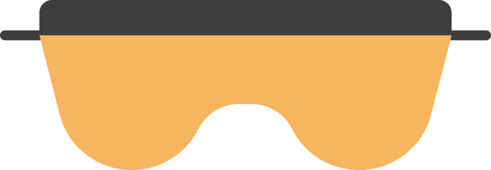 Safety Goggles Icon In Yellow And Black Color.