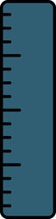 Flat Style Ruler Icon In Teal Blue Color.