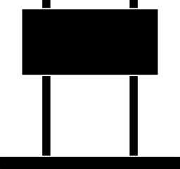 Signboard Icon In Black And White Color.