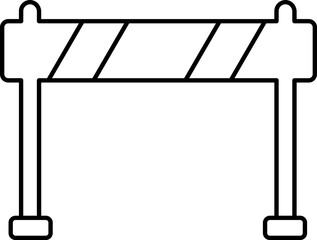 Obraz premium Barrier Icon In Black Outline.