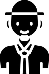 Glyph Style Equestrian Icon Or Symbol.