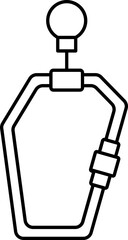 Climbing Or Wirelock Icon In Black Line.