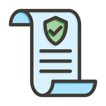 GDPR Policy Vector Thick Line Filled Colors Icon Design Vector Thick Line Filled Colors Icon Design