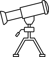 Illustration of Telescope Icon in Flat Style.