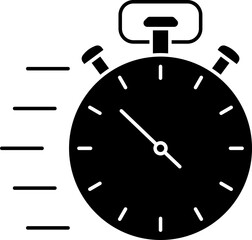 Fast Service Icon In B&W Color.