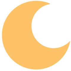 Orange Crescent moon icon