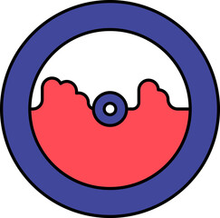 Colorful Donuts Icon In Flat Style.