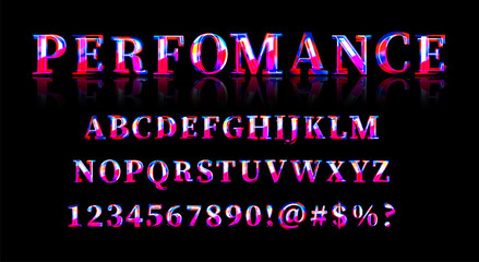 Glossy bubble font in Y2K style