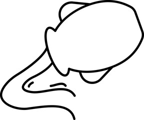 Aquarius Icon Or Symbol In Stroke Style.