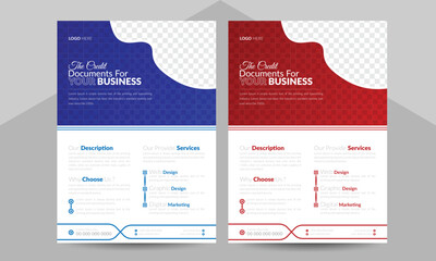 Obraz premium Professional & Modern Flyer Cover Design template for Development your business and target consumer , Vector file layout